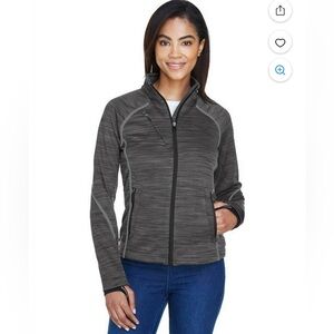 North End Women’s Gray Full-Zip Athletic Fleece Jacket
